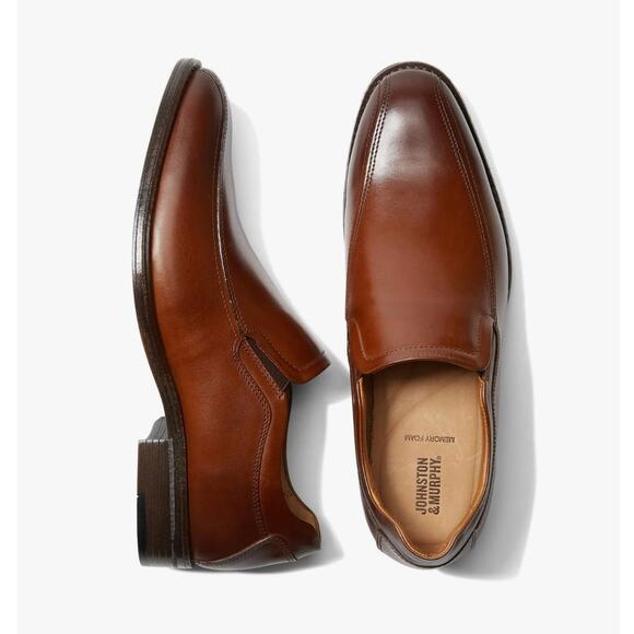 Johnston & Murphy Lewis Venetian Loafers Tan Full Grain Size 9.5 NWOB Dressy - Picture 12 of 12